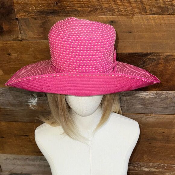 San Diego Women's Pink Ribbon Braid Hat with 5” brim EUC - Picture 8 of 16